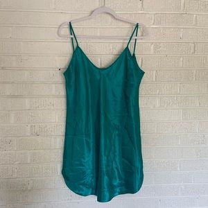 Vintage teal slip dress